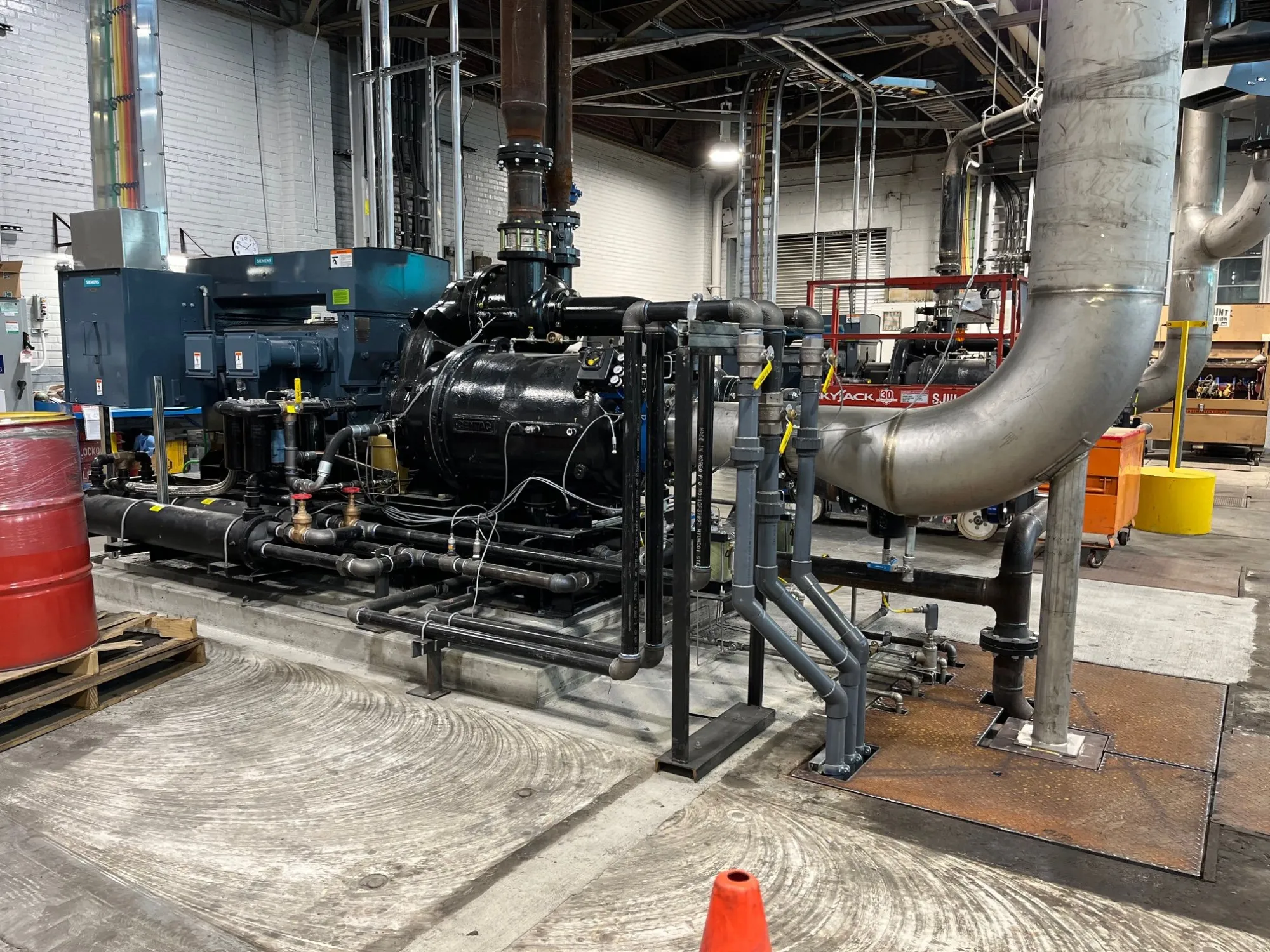 As New Refurbished Centrifugal Compressor installed during a plant-wide compressed air upgrade by The Fischer Group in Iowa