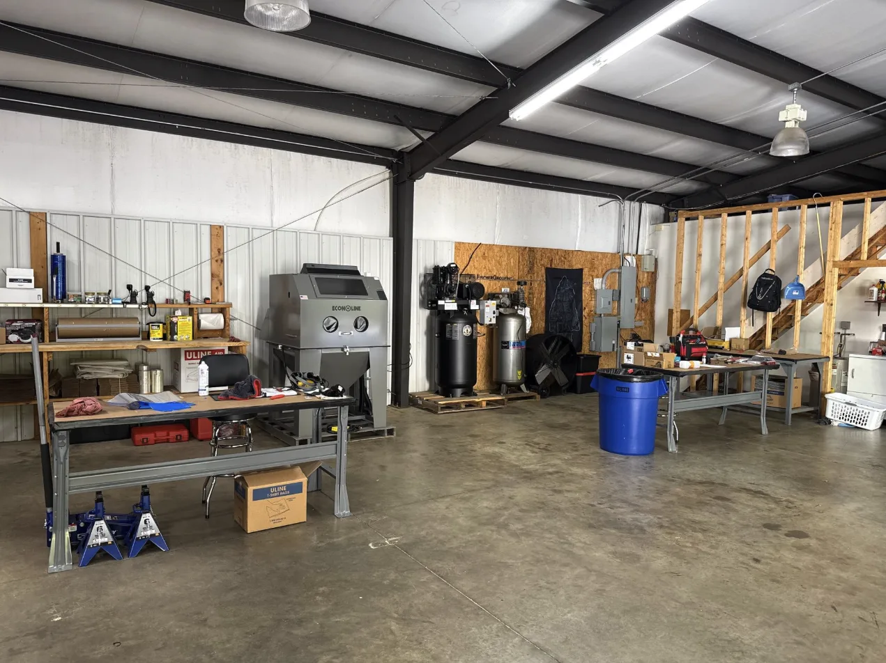 Shop floor at the Mebane service center