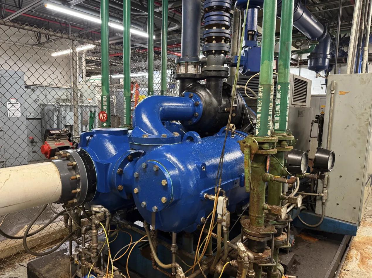 The compressor back in service after the back-to-back rebuilds