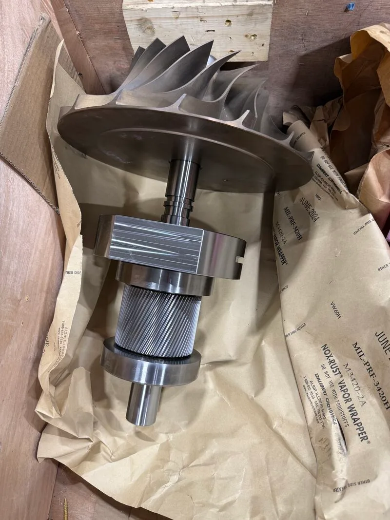 New rotor assembly for the TA-9000, packed in its shipping crate